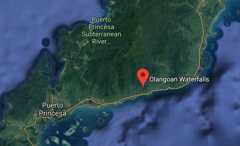 Olangoan Waterfalls in Puerto Princesa, Palawan