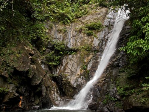 Pamuayan Waterfalls (Papawyan Waterfalls) in Port Barton, Palawan