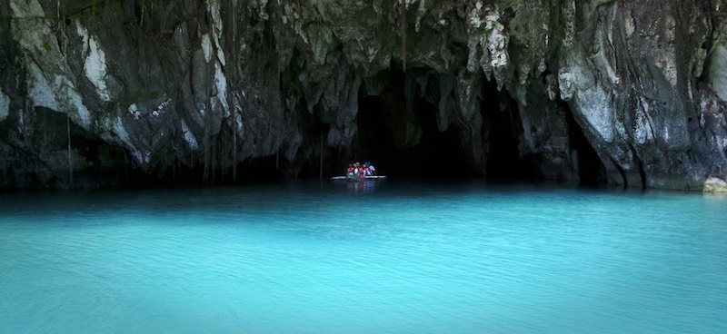 The entrance of the subterranean river in Puerto Princesa, Palawan
